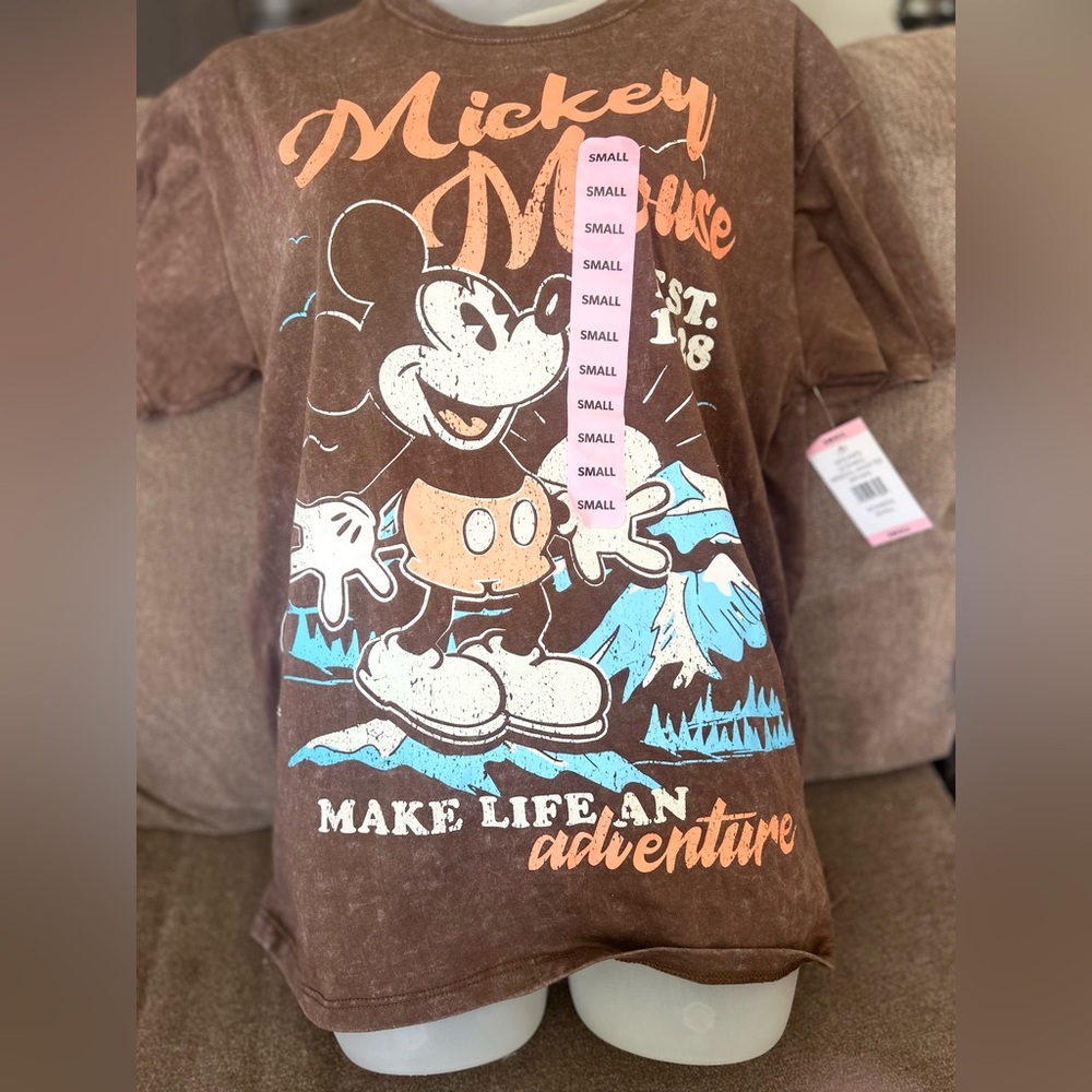 Disney Brown Mickey Mouse Adventure Tee